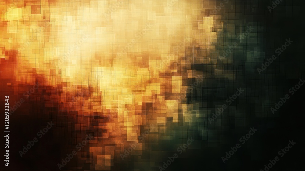 Aufkleber abstract digital texture with pixelated effect, soft glow and smooth transitions to create an artist