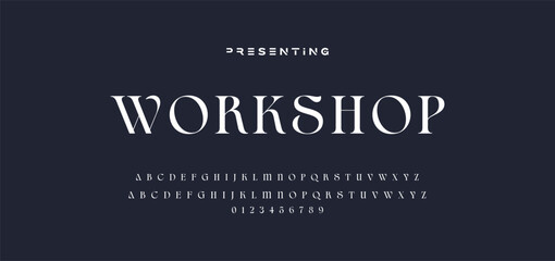 Premium luxury elegant alphabet letters and numbers. Elegant wedding typography classic serif font decorative vintage retro. Creative vector illustration