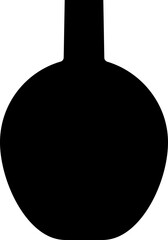 Pottery black silhouette.
Simple shape  ceramic Vase silhouette  Isolated.
home decor.
Transparent background.