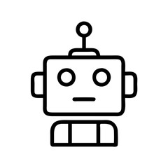 ai robot icon, ai robot line art - simple line art of ai robot, perfect for ai robot logos and icons
