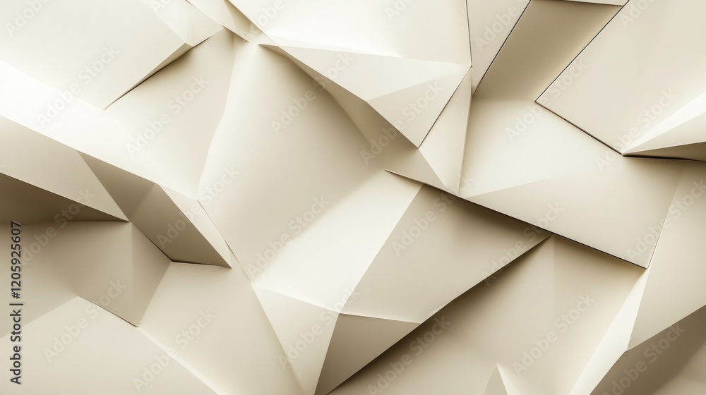 Aufkleber abstract geometric design with fragmented angular shapes, sharp shadows and highlights creating a la