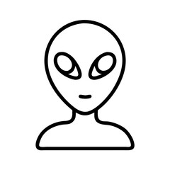 alien icon, alien line art - simple line art of alien, perfect for alien logos and icons