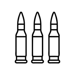 ammo icon, ammo line art - simple line art of ammo, perfect for ammo logos and icons
