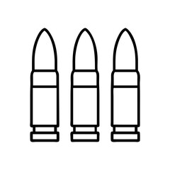ammo icon, ammo line art - simple line art of ammo, perfect for ammo logos and icons