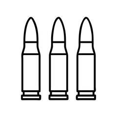 ammo icon, ammo line art - simple line art of ammo, perfect for ammo logos and icons