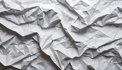 Obraz premium Abstract White Crumpled Paper Texture Background