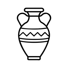 ancient pottery icon, ancient pottery line art - simple line art of ancient pottery, perfect for ancient pottery logos and icons