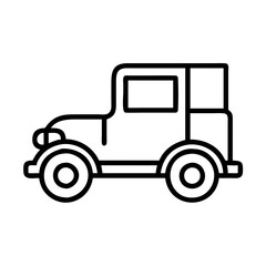 antique truck icon, antique truck line art - simple line art of antique truck, perfect for antique truck logos and icons