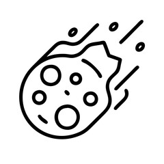 asteroid icon, asteroid line art - simple line art of asteroid, perfect for asteroid logos and icons