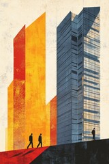 book cover, book about construction contract, illustration, modern cover design, minimalism 