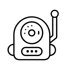 baby monitor icon, baby monitor line art - simple line art of baby monitor, perfect for baby monitor logos and icons