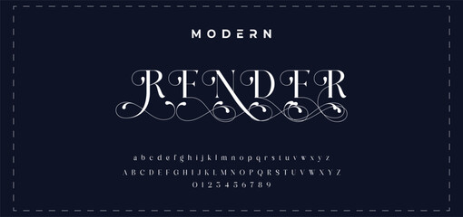 Modern elegant beauty font alphabet logo. Typography beautiful minimal classic luxury letter serif fonts fashion wedding vintage retro logos. vector illustration