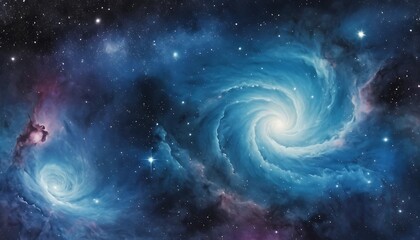 Celestial Swirls A Cosmic Nebula Displaying Twirling Gas Clouds