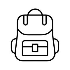 backpack icon, backpack line art - simple line art of backpack, perfect for backpack logos and icons