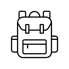 backpack icon, backpack line art - simple line art of backpack, perfect for backpack logos and icons