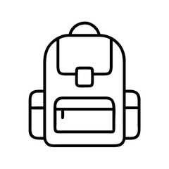 backpack icon, backpack line art - simple line art of backpack, perfect for backpack logos and icons