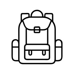 backpack icon, backpack line art - simple line art of backpack, perfect for backpack logos and icons