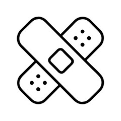 bandage icon, bandage line art - simple line art of bandage, perfect for bandage logos and icons