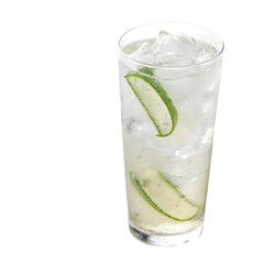 cold drink with aloe vera on transparent background