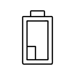 battery icon, battery line art - simple line art of battery, perfect for battery logos and icons