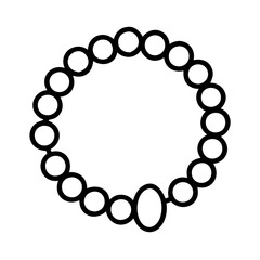 beads icon, beads line art - simple line art of beads, perfect for beads logos and icons