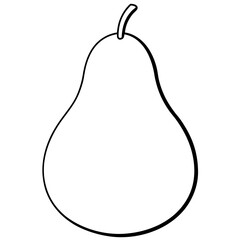 Elegant Pear Vector Sketch