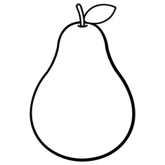 Elegant Pear Vector Sketch