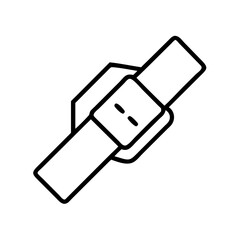 belt icon, belt line art - simple line art of belt, perfect for belt logos and icons