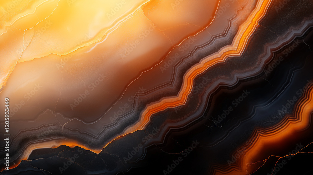 Poster stunning abstract background featuring intricate patterns in warm orange and black tones, evoking se