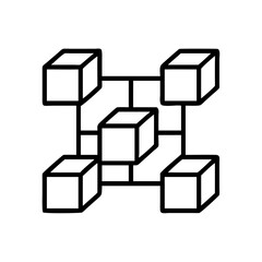 blockchain ledger icon, blockchain ledger line art - simple line art of blockchain ledger, perfect for blockchain ledger logos and icons