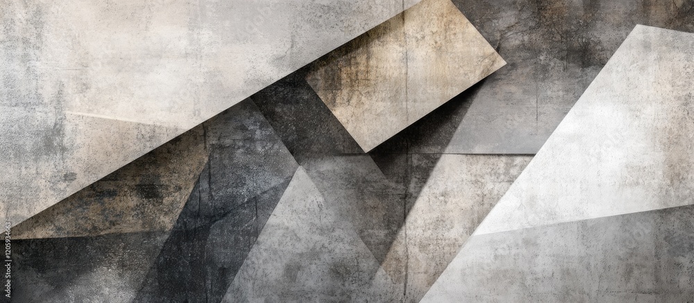 Aufkleber abstract modern background with sharp, layered geometric shapes and subtle textures in neutral tones