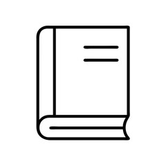 book icon, book line art - simple line art of book, perfect for book logos and icons