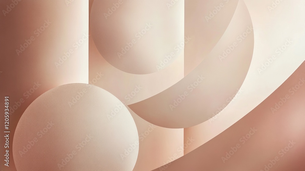 Poster abstract modern background with smooth gradients, soft curves and 3d shapes