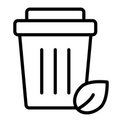 Compost Bin Icon Line