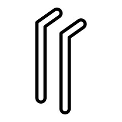 Obraz premium Reusable Straw Icon Line