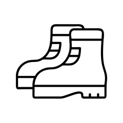 boots icon, boots line art - simple line art of boots, perfect for boots logos and icons