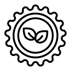 Green Certification Icon Line