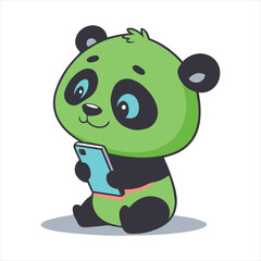 
Panda with Smartphone Vector, perfect for adding a playful and modern touch to your designs. This high-quality vector illustration features an adorable panda holding a smartphone, ideal for stickers,