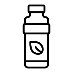 Reusable Water Bottle Icon Line