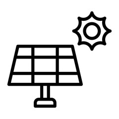 Solar Panel Icon Line