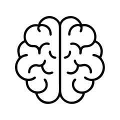 brain icon, brain line art - simple line art of brain, perfect for brain logos and icons