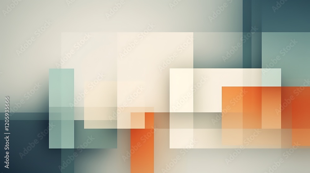Aufkleber abstract geometric shapes: a minimalist and captivating abstract design featuring overlapping square