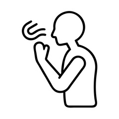 breathing exercise icon, breathing exercise line art - simple line art of breathing exercise, perfect for breathing exercise logos and icons