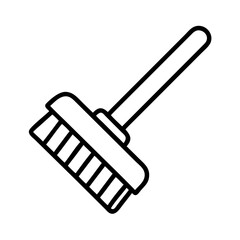 brush icon, brush line art - simple line art of brush, perfect for brush logos and icons