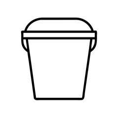bucket icon, bucket line art - simple line art of bucket, perfect for bucket logos and icons