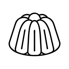 bundt cake icon, bundt cake line art - simple line art of bundt cake, perfect for bundt cake logos and icons
