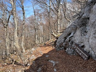 Premuzic hiking trail or Premuzic Trail - Northern Velebit National Park, Croatia or Premuzic-Wanderweg or Premuzic's Trail (Pješački planinarski put Premužićeva staza - NP Sjeverni Velebit)