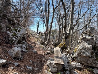 Premuzic hiking trail or Premuzic Trail - Northern Velebit National Park, Croatia or Premuzic-Wanderweg or Premuzic's Trail (Pješački planinarski put Premužićeva staza - NP Sjeverni Velebit)