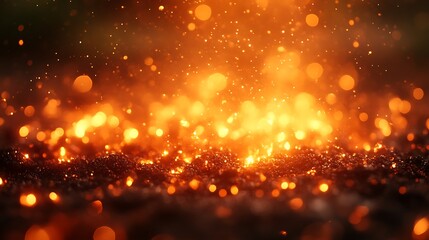 Obraz premium Abstract Orange Glowing Embers Background Image