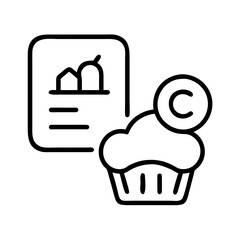 calorie count icon, calorie count line art - simple line art of calorie count, perfect for calorie count logos and icons